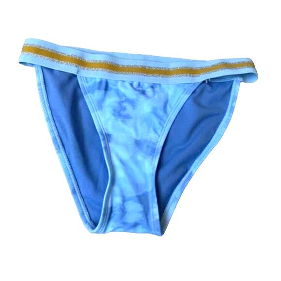 Hula Honey Juniors' Tie-Dye Banded Surf Blue Bikini Bottom NWT - Picture 4 of 5